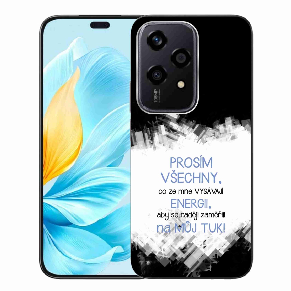 Gélový kryt mmCase na Honor 200 Lite 5G - vtipný text 1 modrý
