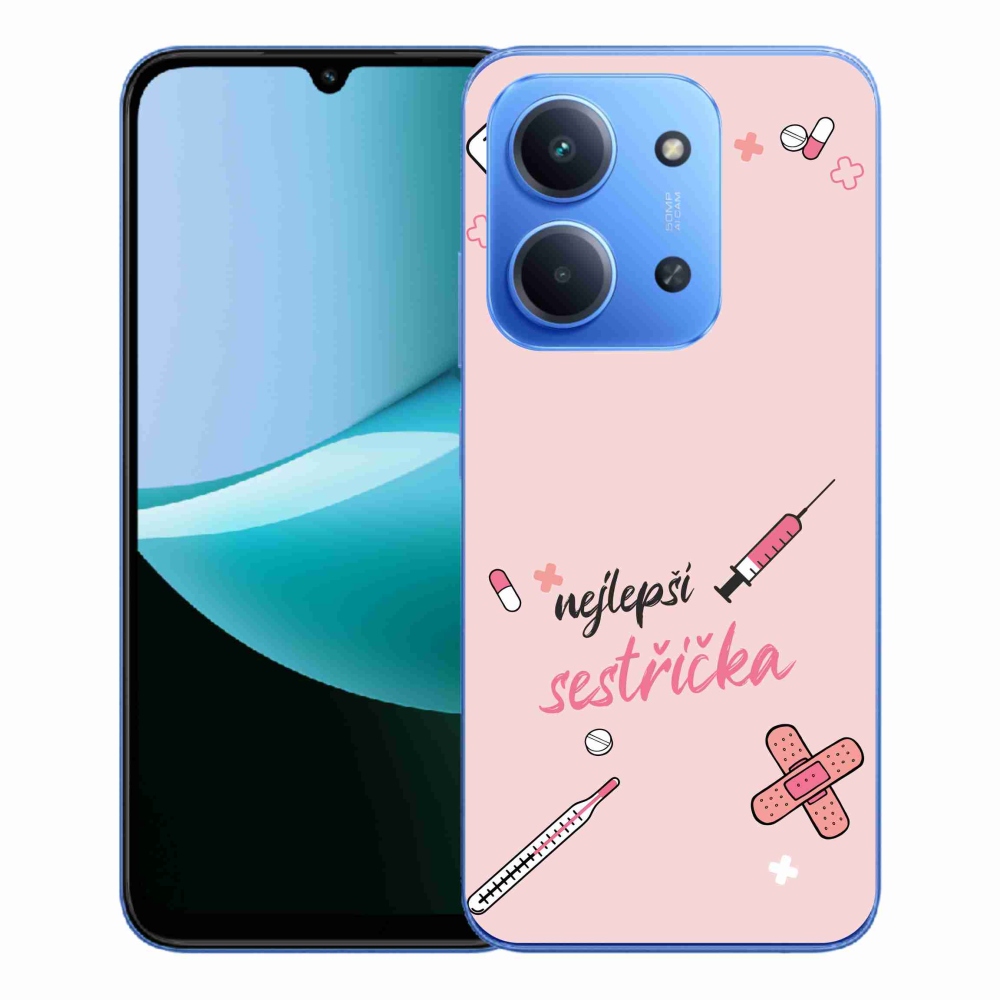 Gélový kryt mmCase na Xiaomi Redmi 15C 4G/5G (173mm) - najlepšia sestrička ružové pozadie