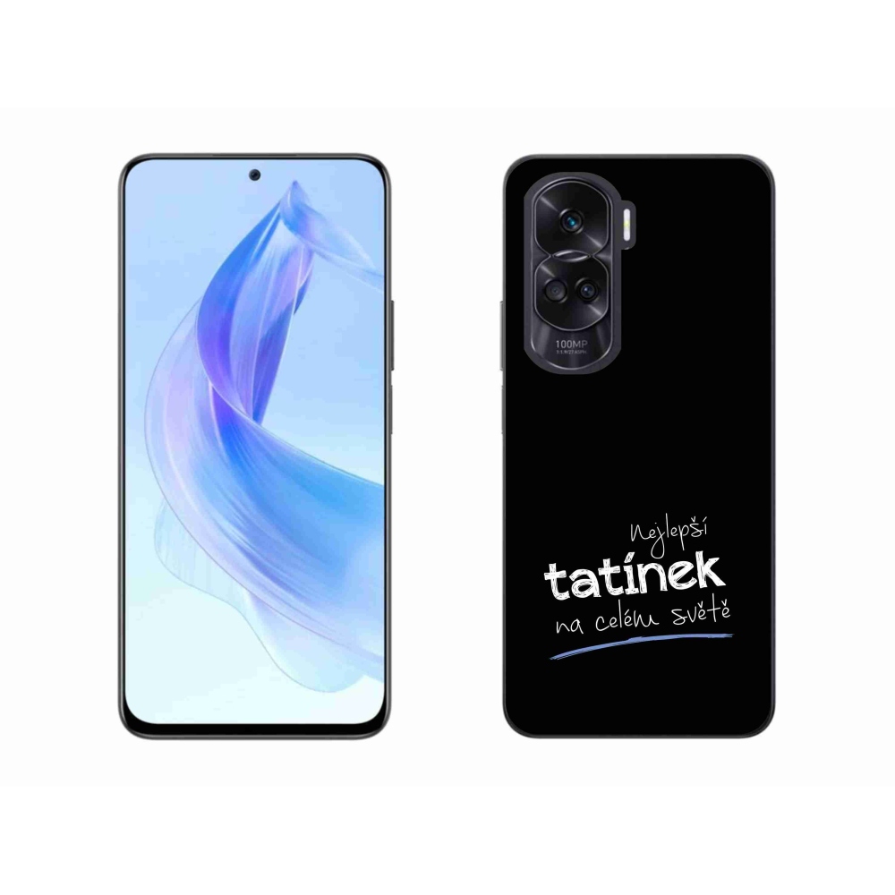 Gélový kryt mmCase na Honor 90 Lite - najlepší otecko 4 čierne pozadie