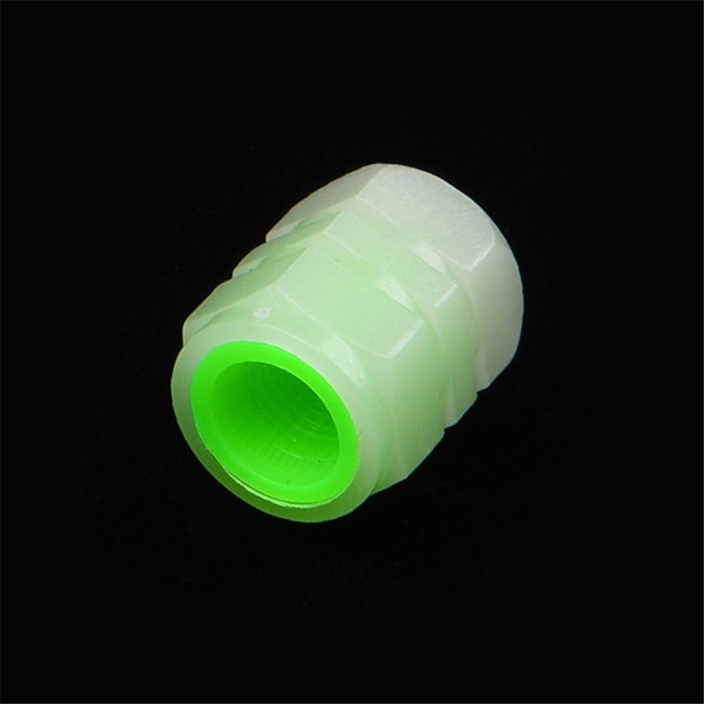 Svietiace krytky ventilov kolies pre auto, motorku a bicykel - 4 ks