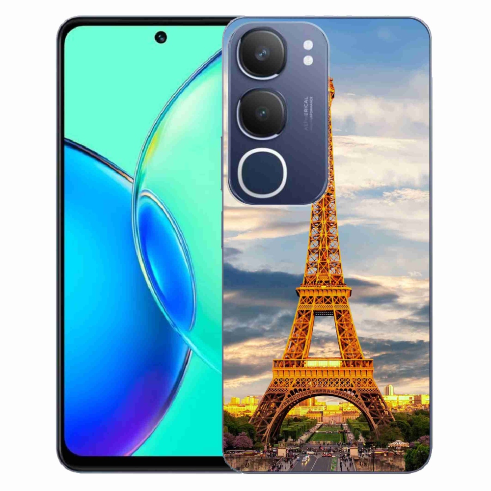 Gélový kryt mmCase na Vivo Y19s - eiffelova veža 3