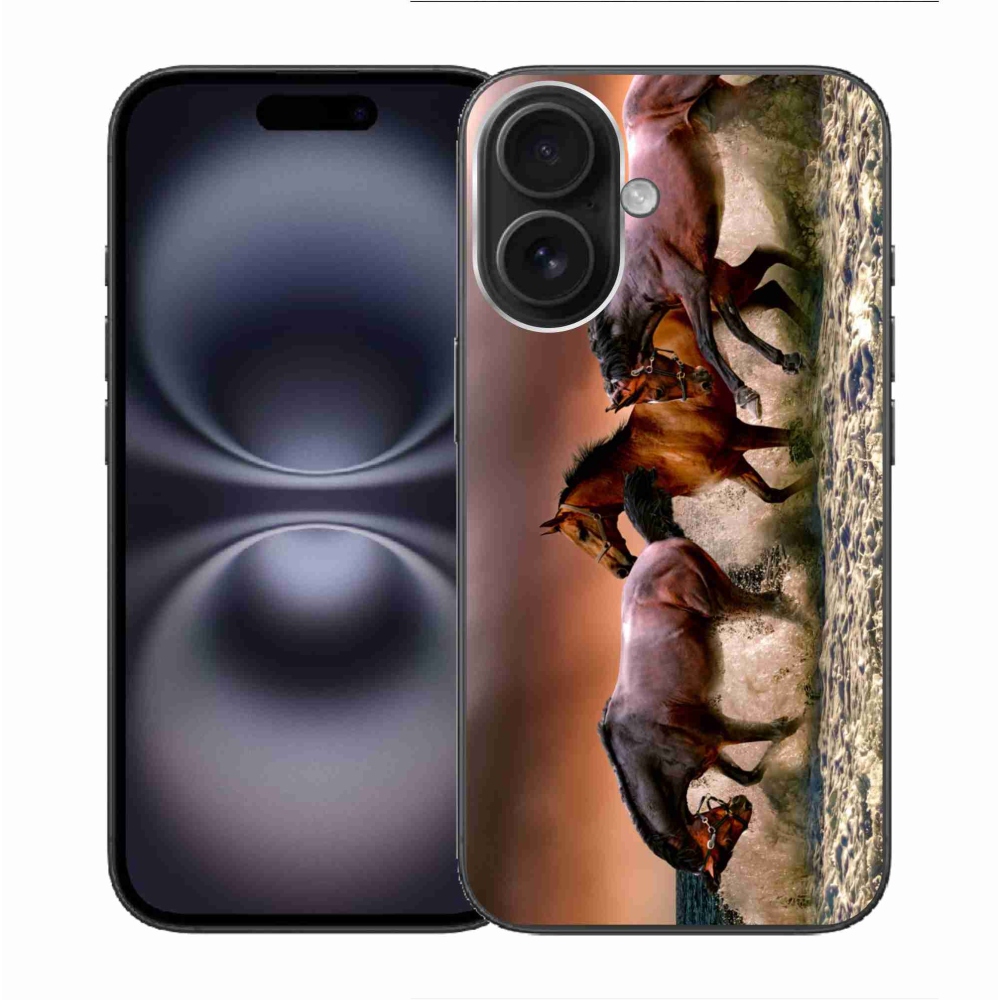 Gélový obal mmCase na iPhone 16 - kone 1