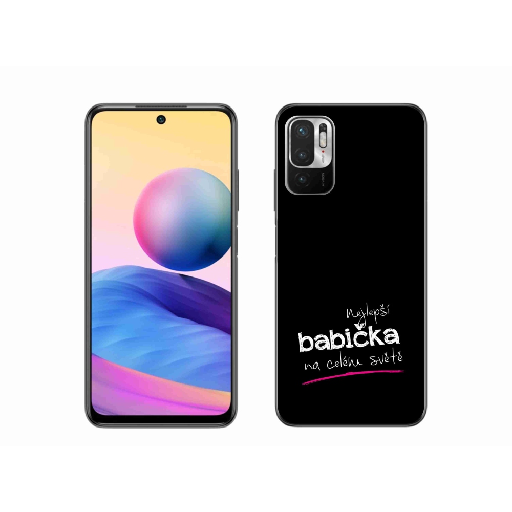 Gélový kryt mmCase na Xiaomi Redmi Note 10 5G - najlepšia babička 4 čierne pozadie