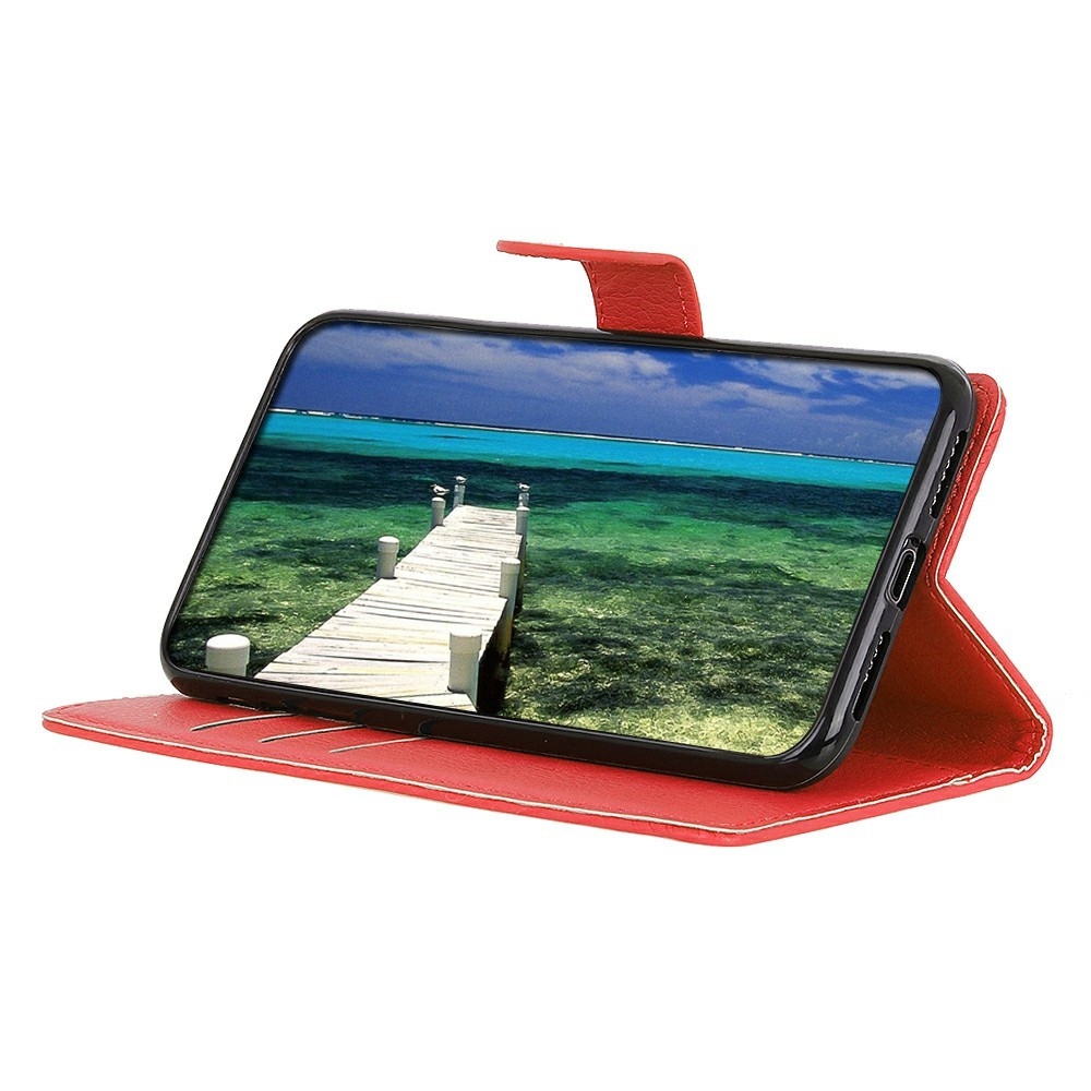 Litchie knižkové púzdro na Xiaomi Redmi 15C 4G/5G (173mm) - červené