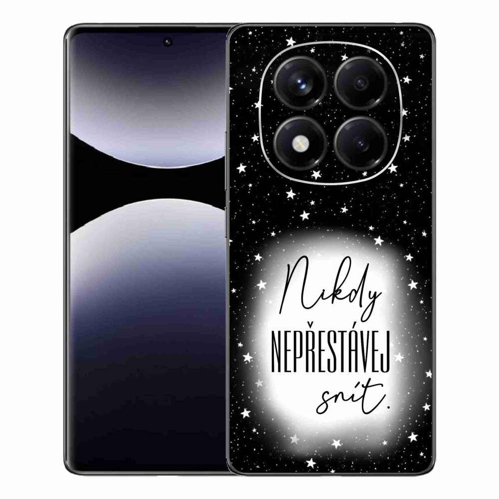 Gélový kryt mmCase na Xiaomi Redmi Note 14 Pro - citát 1 bieločierne pozadie