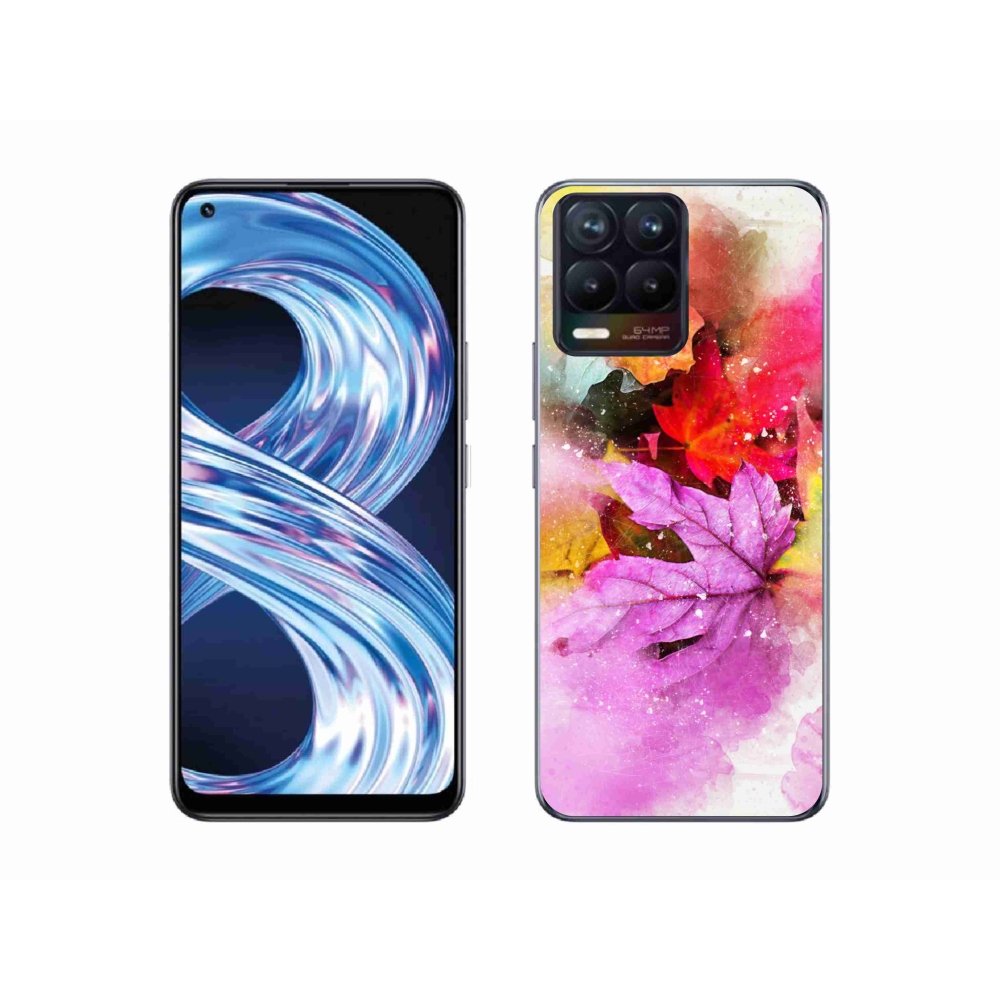 Gélový kryt mmCase na Realme 8 Pro - farebné listy