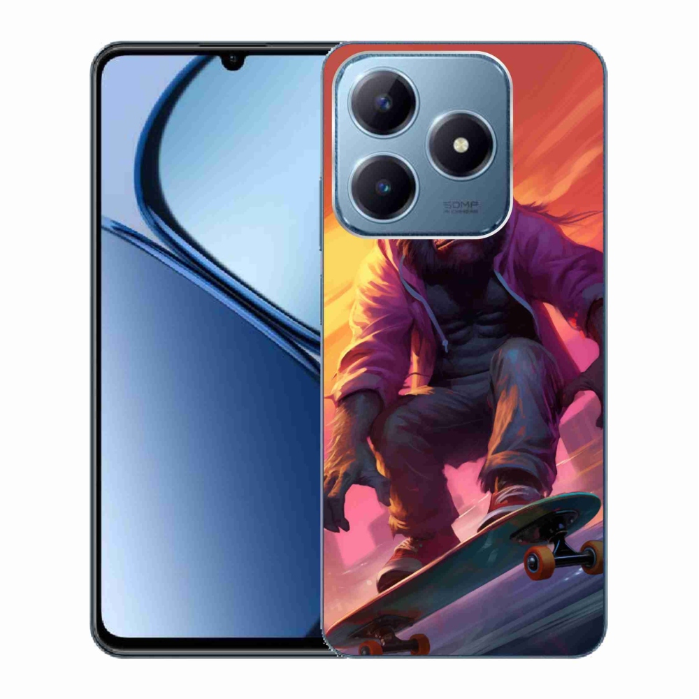 Gélový kryt mmCase na Realme C63 - gorila na skateboarde