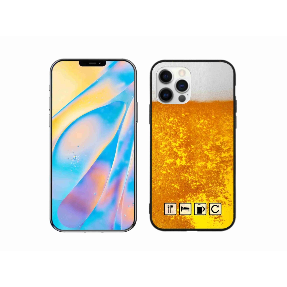 Gélový kryt mmCase na iPhone 12 Pro - pivný motív 3