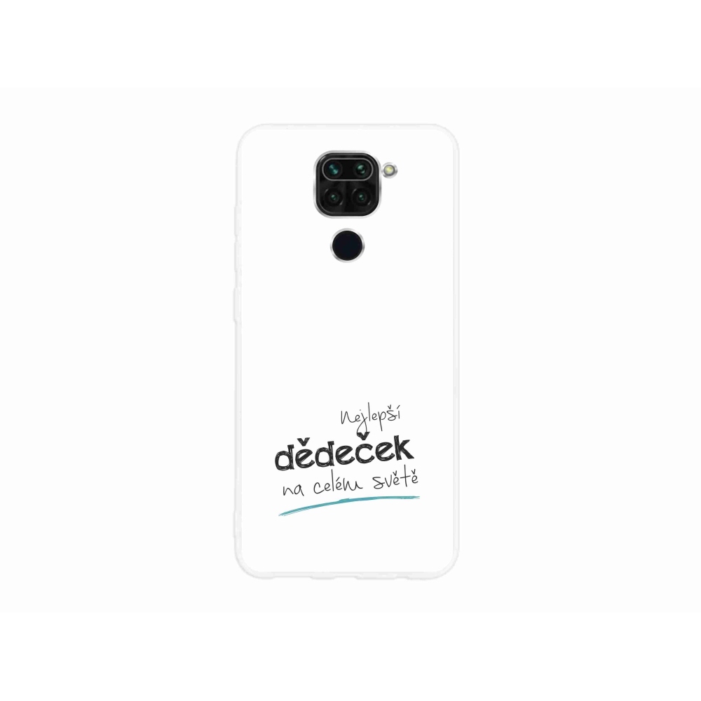 Gélový kryt mmCase na Xiaomi Redmi Note 9 - najlepší dedko 3 biele pozadie