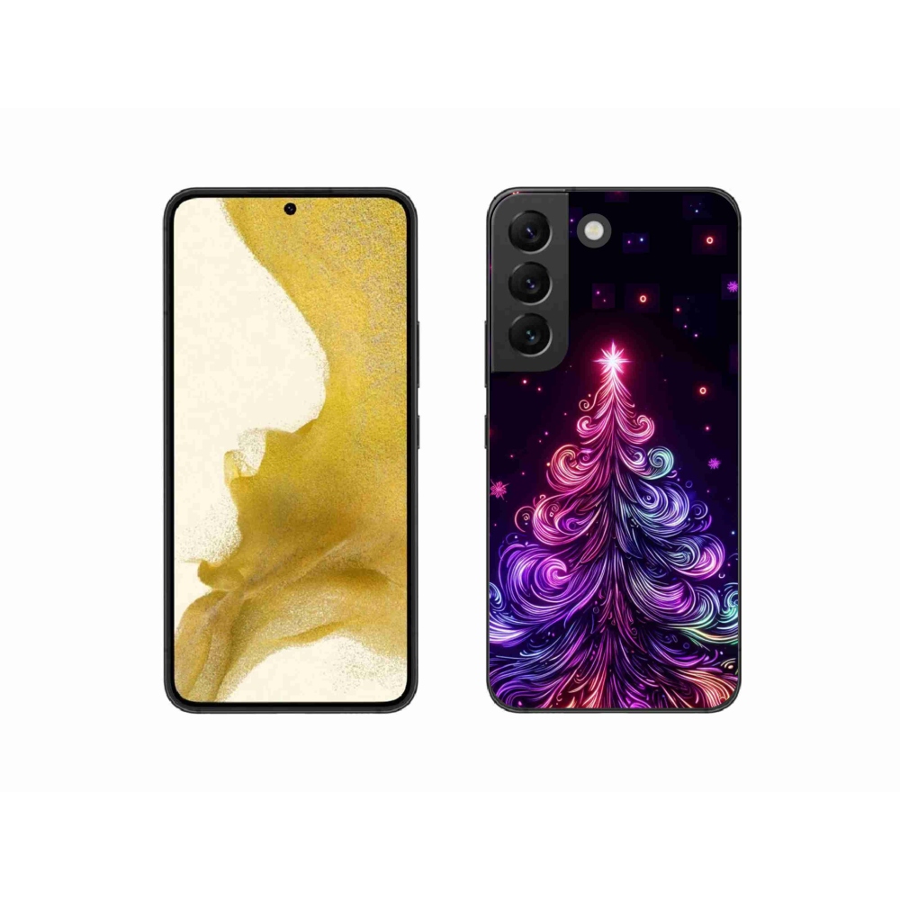 Gélový kryt mmCase na Samsung Galaxy S22 5G - neónový vianočný stromček 1