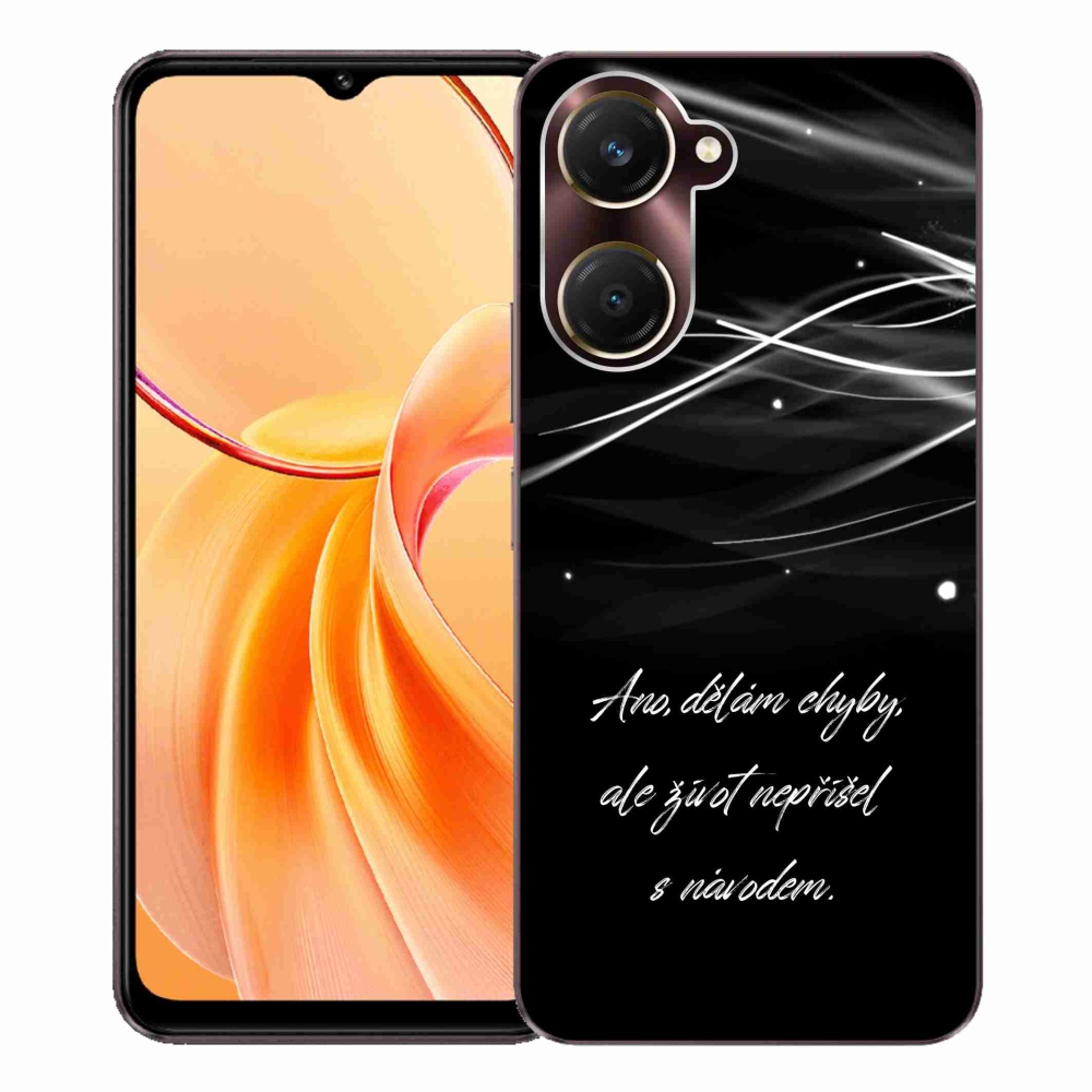 Gélový kryt mmCase na Vivo Y28s 5G - citát čierne pozadie