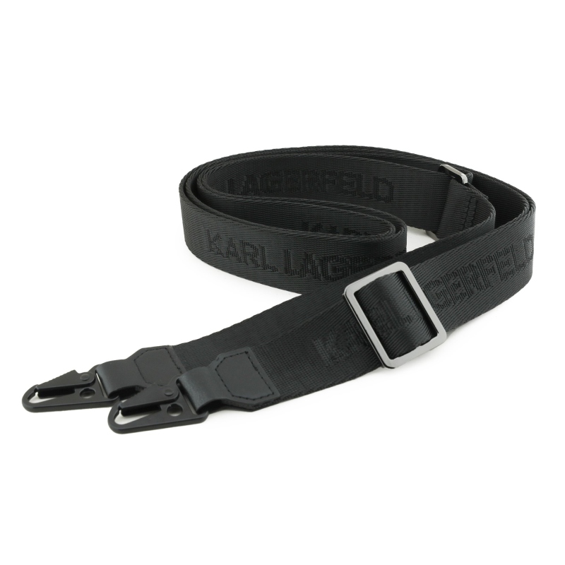 Karl Lagerfeld Saffiano Crossbody Strap Metal Karl and Choupette Zadný kryt pre iPhone 17 Black