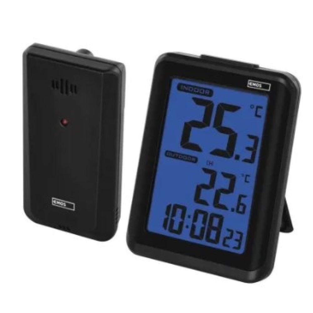 Digitálny teplomer, bezdrôtové čidlo, budík E8636
