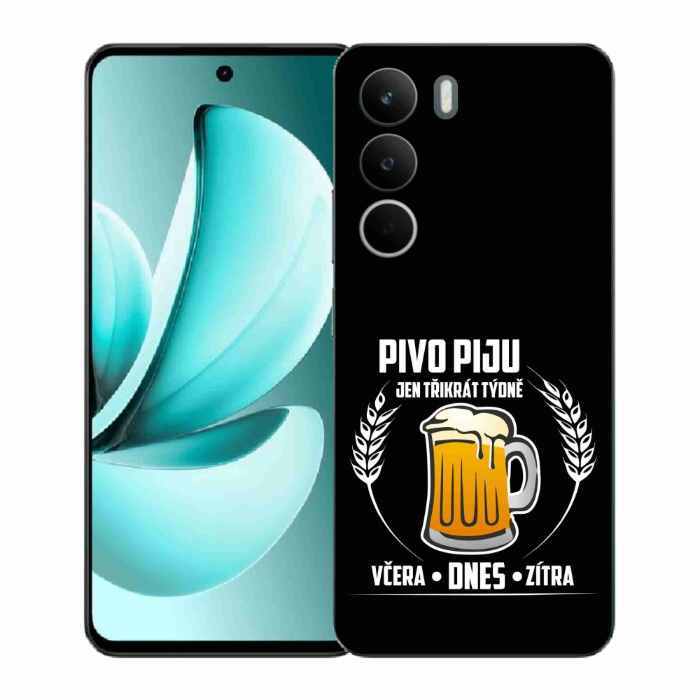 Gélový kryt mmCase na Realme C71 - pivný motív čierne pozadie