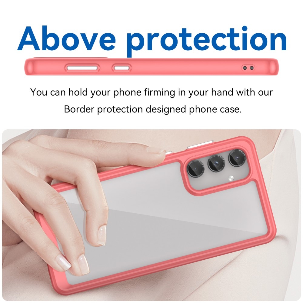 Gélový obal s pevným chrbtom na Samsung Galaxy M55 5G - červený