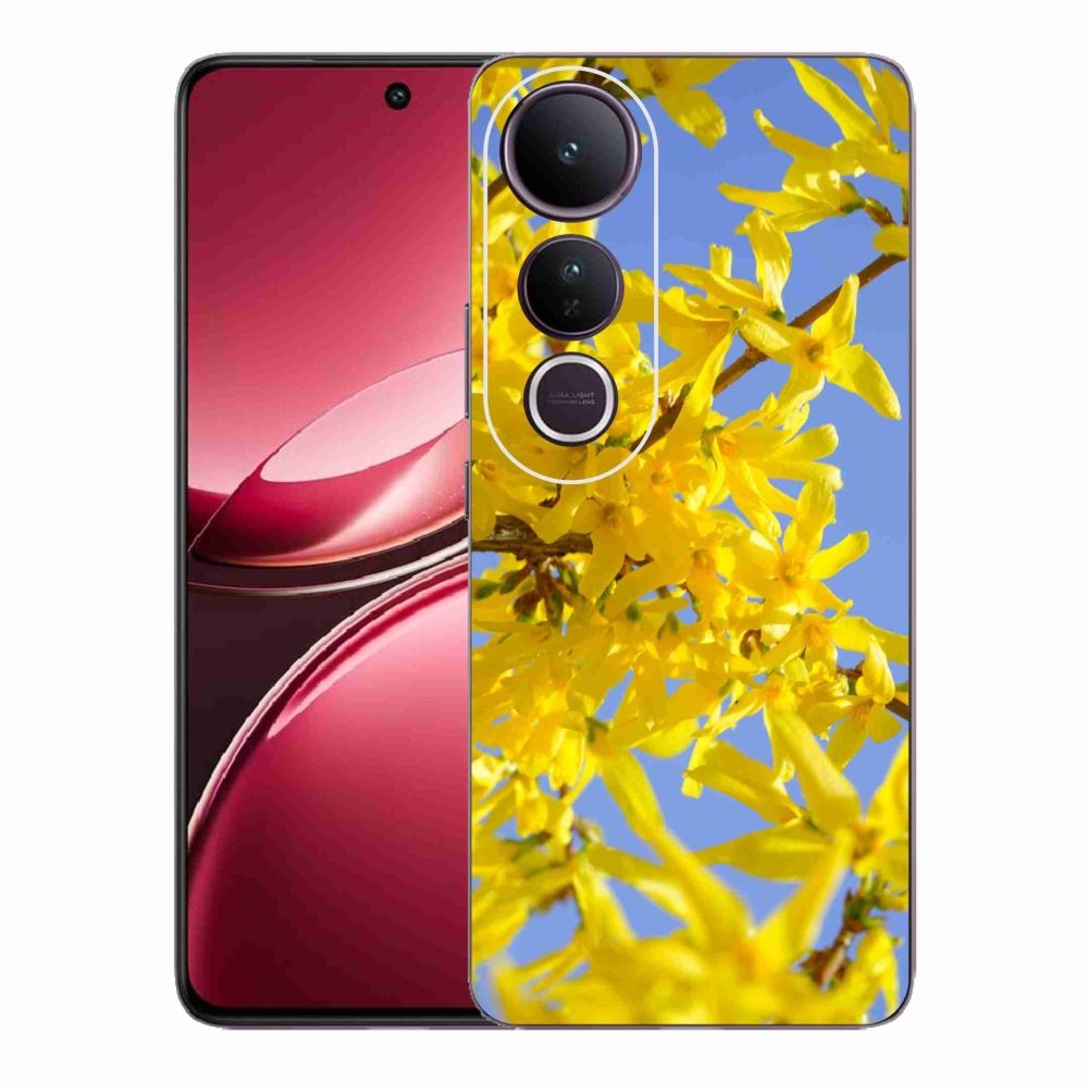 Gélový kryt mmCase na Vivo V50 Lite 4G/5G - žlté kvety