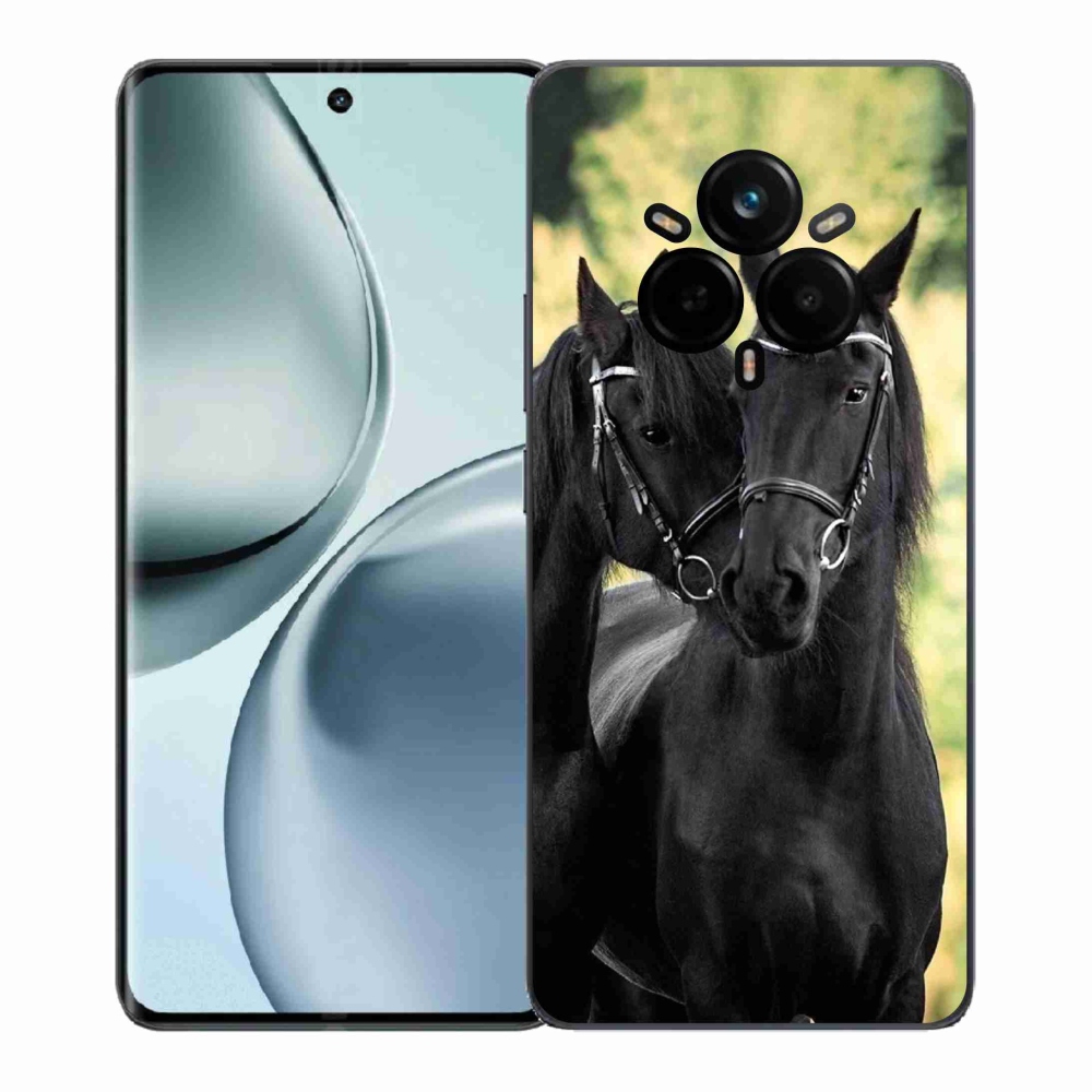 Gélový kryt mmCase na Realme 14 Pro+ 5G - dva čierne kone