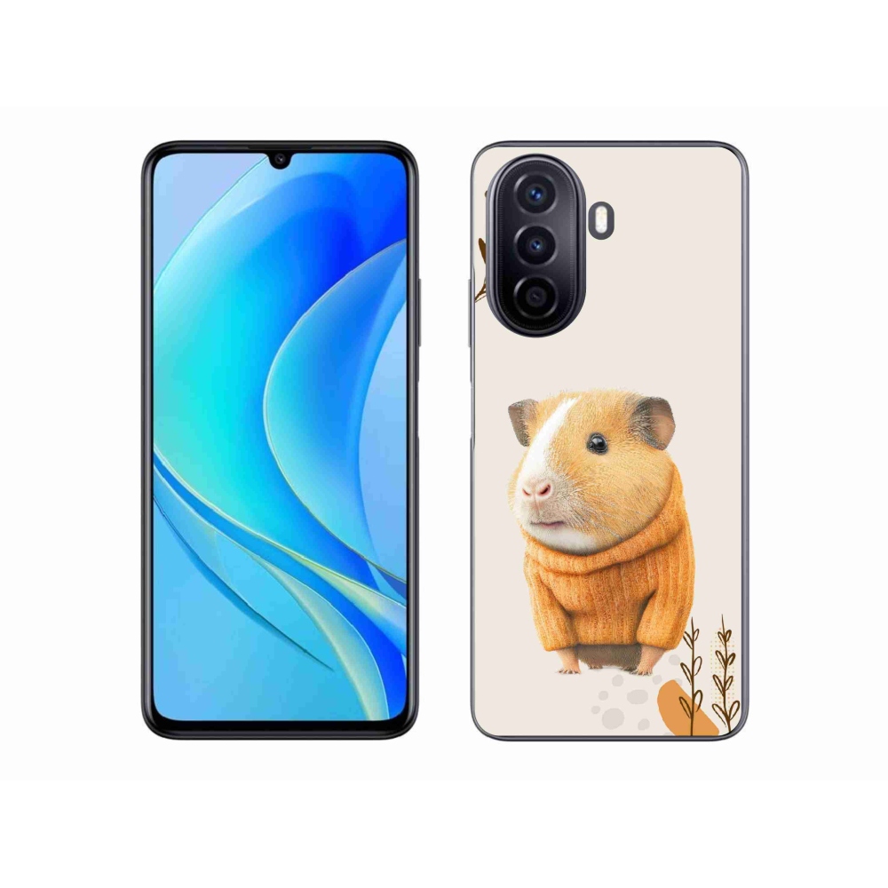 Gelový kryt mmCase na Huawei Nova Y70 - morče ve svetru