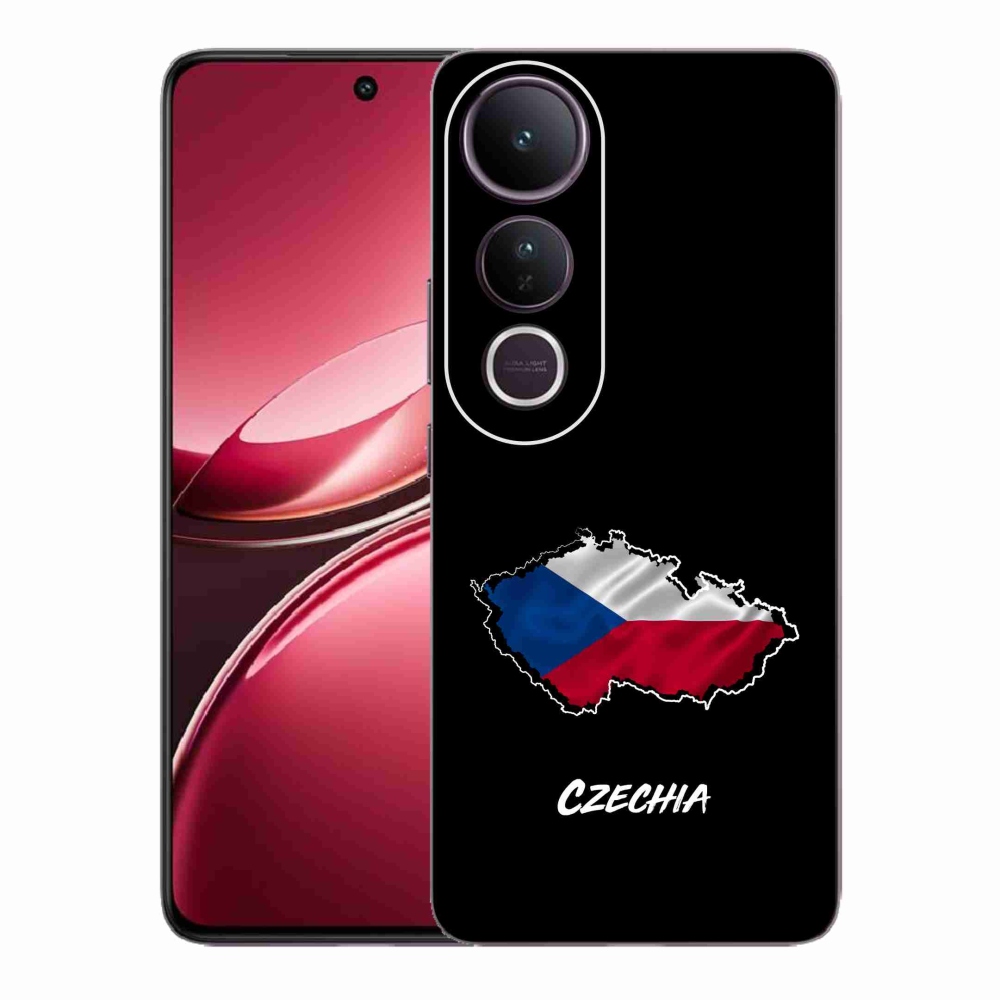 Gélový kryt mmCase na Vivo V50 Lite 4G/5G - Czechia čierne pozadie