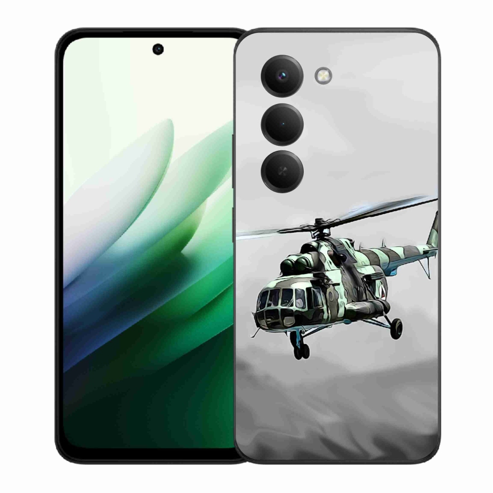 Gélový kryt mmCase na Xiaomi Redmi 15 5G (169mm) - vojenský vrtuľník