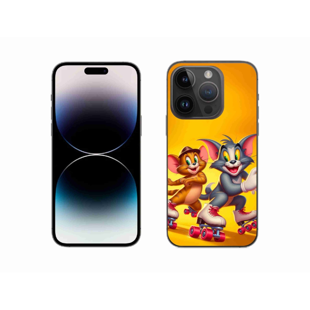 Gélový kryt mmCase na iPhone 14 Pro 6.1 - tom a jerry