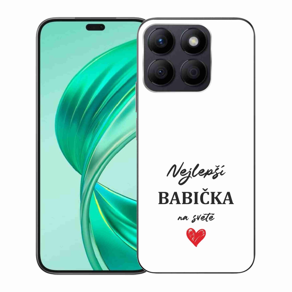 Gélový kryt mmCase na Honor X8b - najlepšia babička 1 biele pozadie