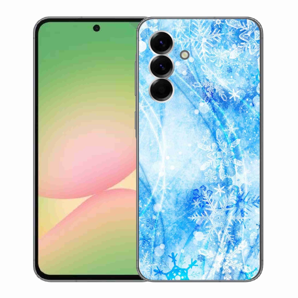 Gélový kryt mmCase na Samsung Galaxy A56 5G - snehové vločky
