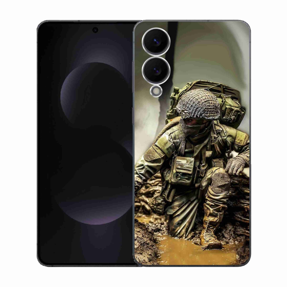Gélový kryt mmCase na Samsung Galaxy S25 Edge - vojak