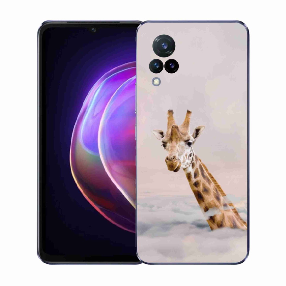 Gélový kryt mmCase na Vivo V21 4G/5G - žirafa v oblakoch