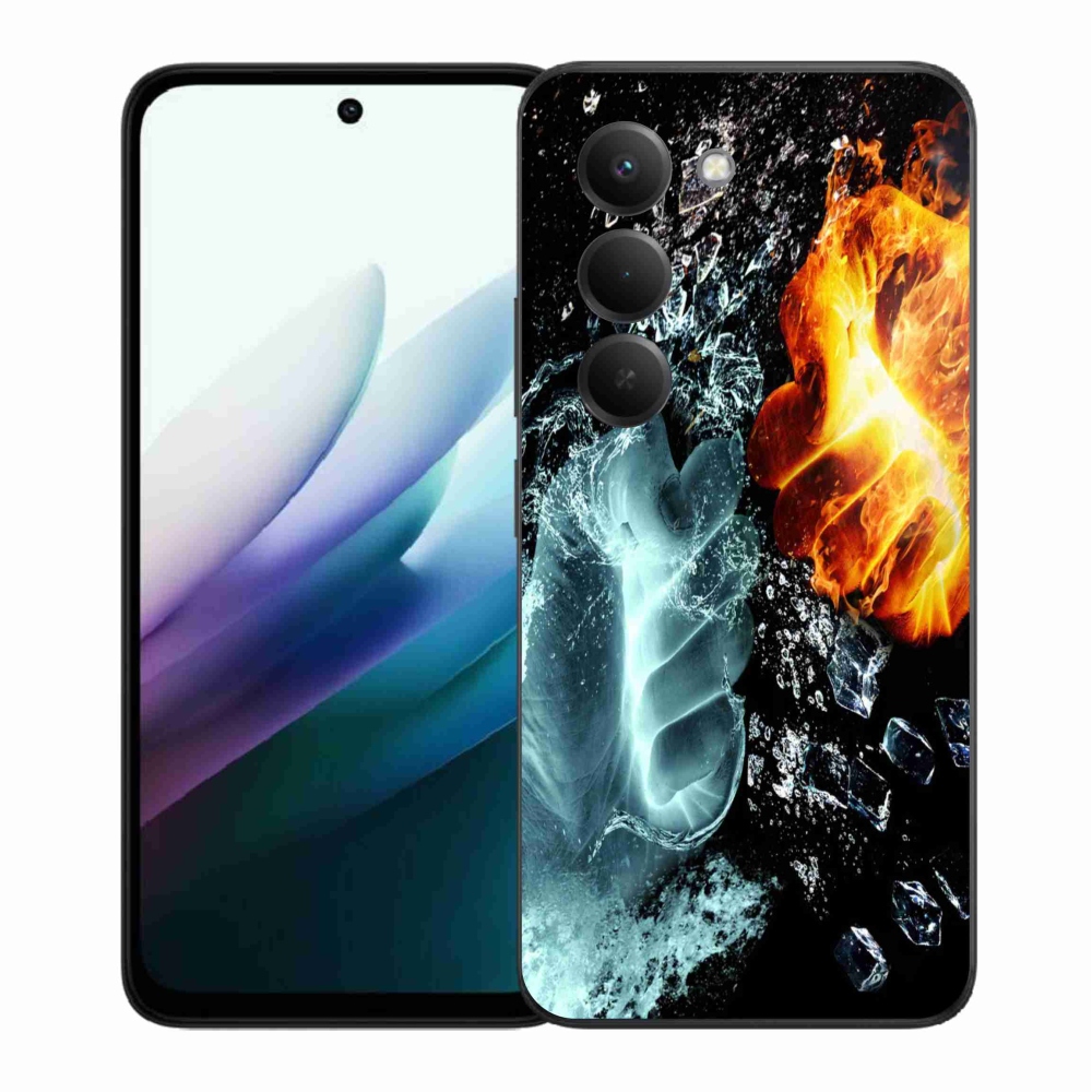 Gélový kryt mmCase na Xiaomi Redmi 15 4G/5G (171mm) - voda a oheň