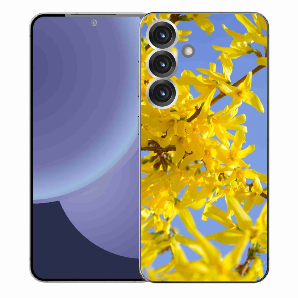Gélový kryt mmCase na Samsung Galaxy S25+ - žlté kvety