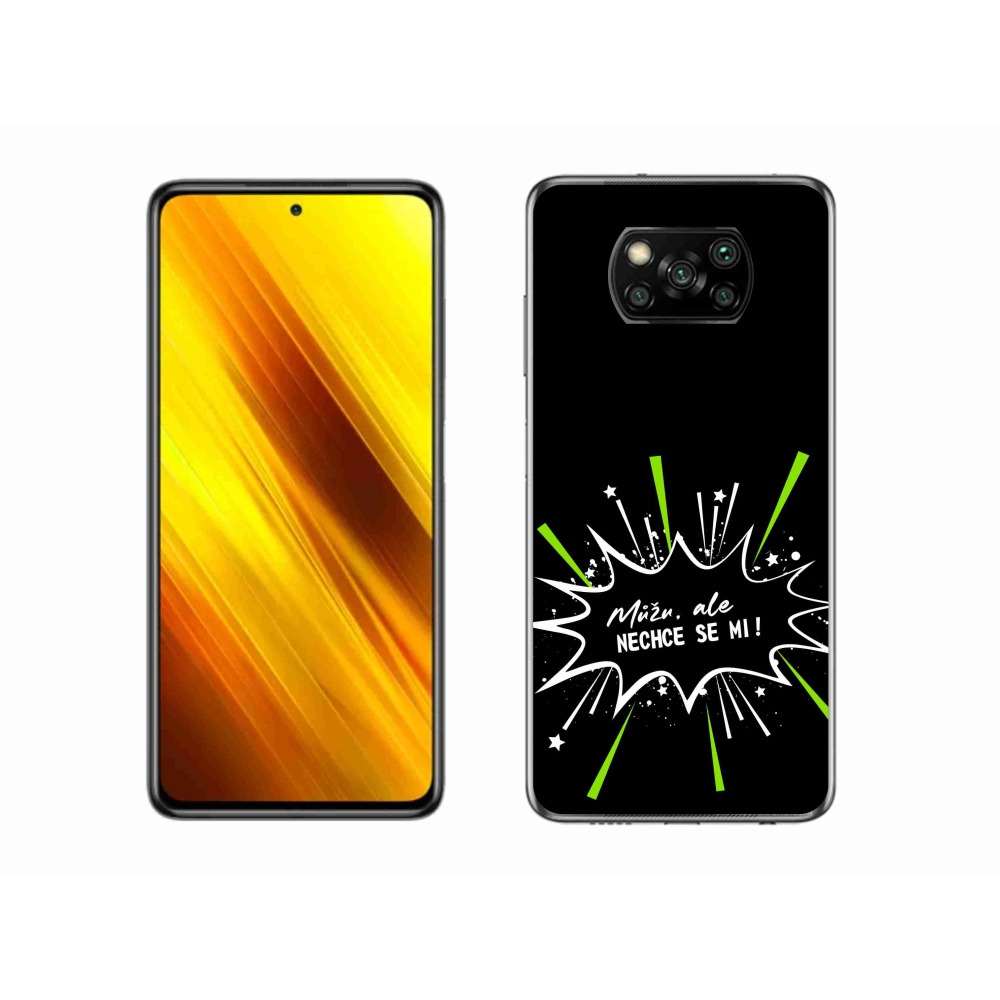 Gélový kryt mmCase na Xiaomi Poco X3 - vtipný text 11 čierne pozadie