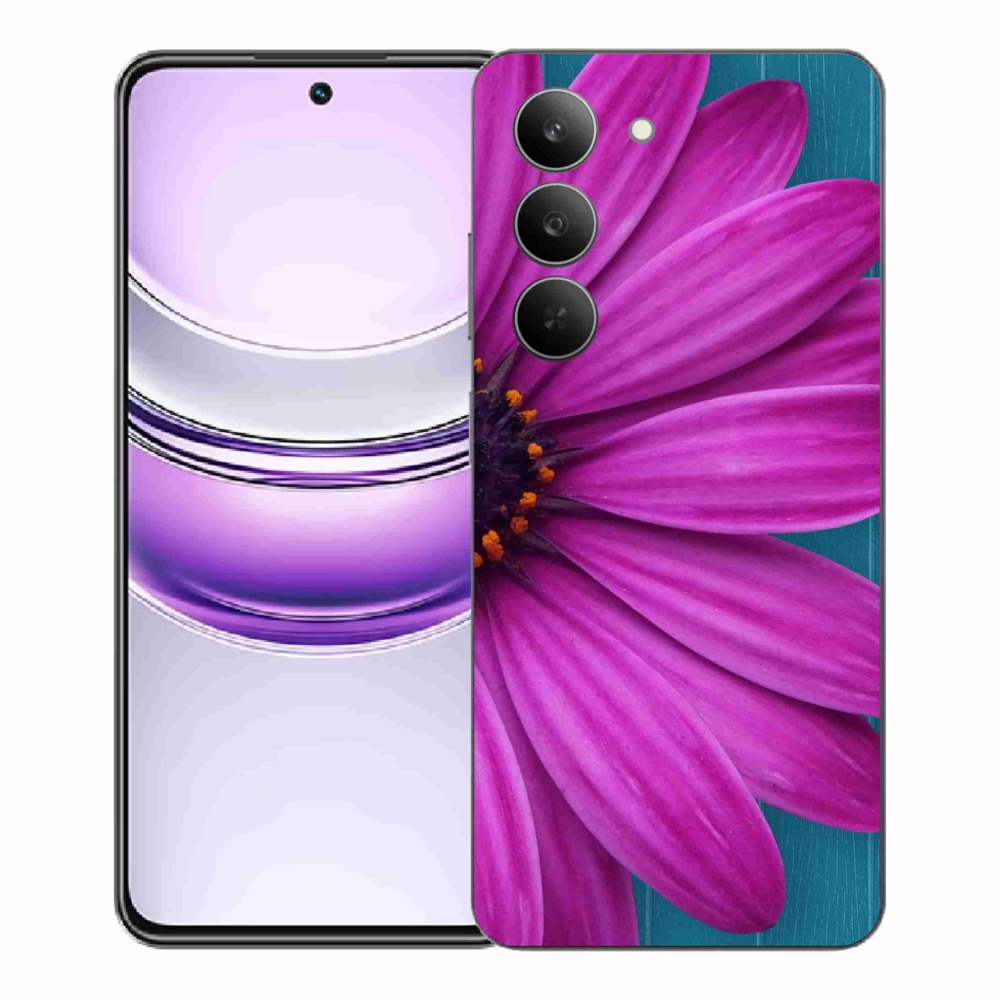 Gélový kryt mmCase na Realme 14x 5G - fialová margaréta