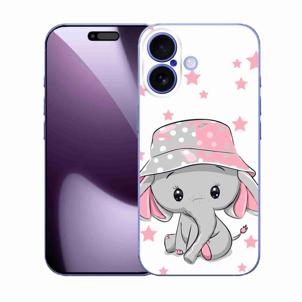 Gélový kryt mmCase na iPhone 17 - ružový slon