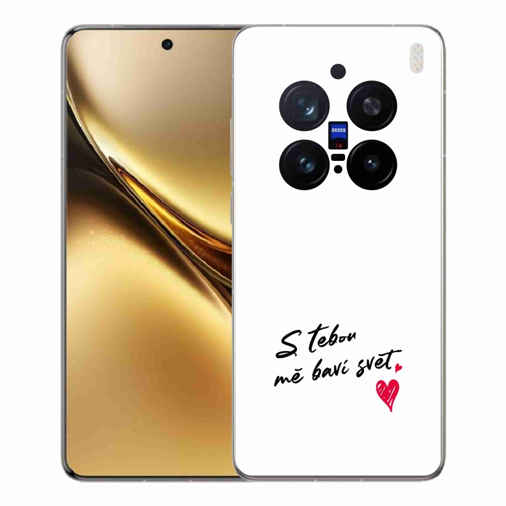 Gélový kryt mmCase na Vivo X200 Pro 5G - zamilovaný text 1 biele pozadie