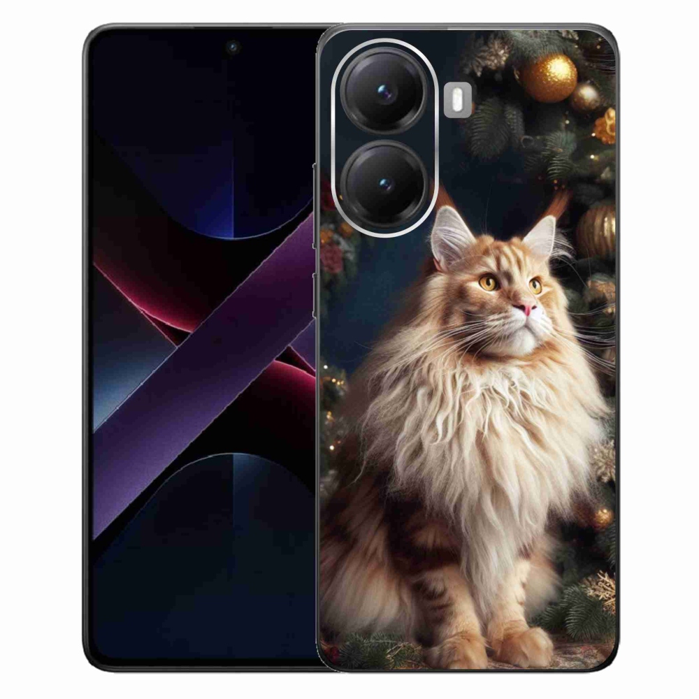 Gélový kryt mmCase na Xiaomi Poco X7 Pro 5G - mačka pri stromčeku