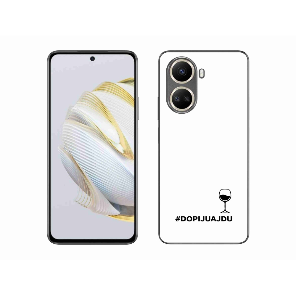 Gélový kryt mmCase na Huawei Nova 10 SE - vínny motív biele pozadie
