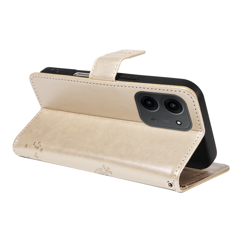Trees knižkové púzdro na Xiaomi Redmi 15C 4G/5G (173mm) - zlaté
