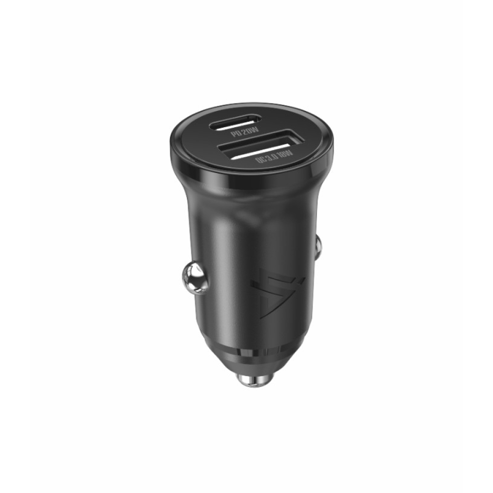 iPEAX Autonabíjačka CL-04, PD, 30 W, 1x USB-C a 1x USB-A - čierna