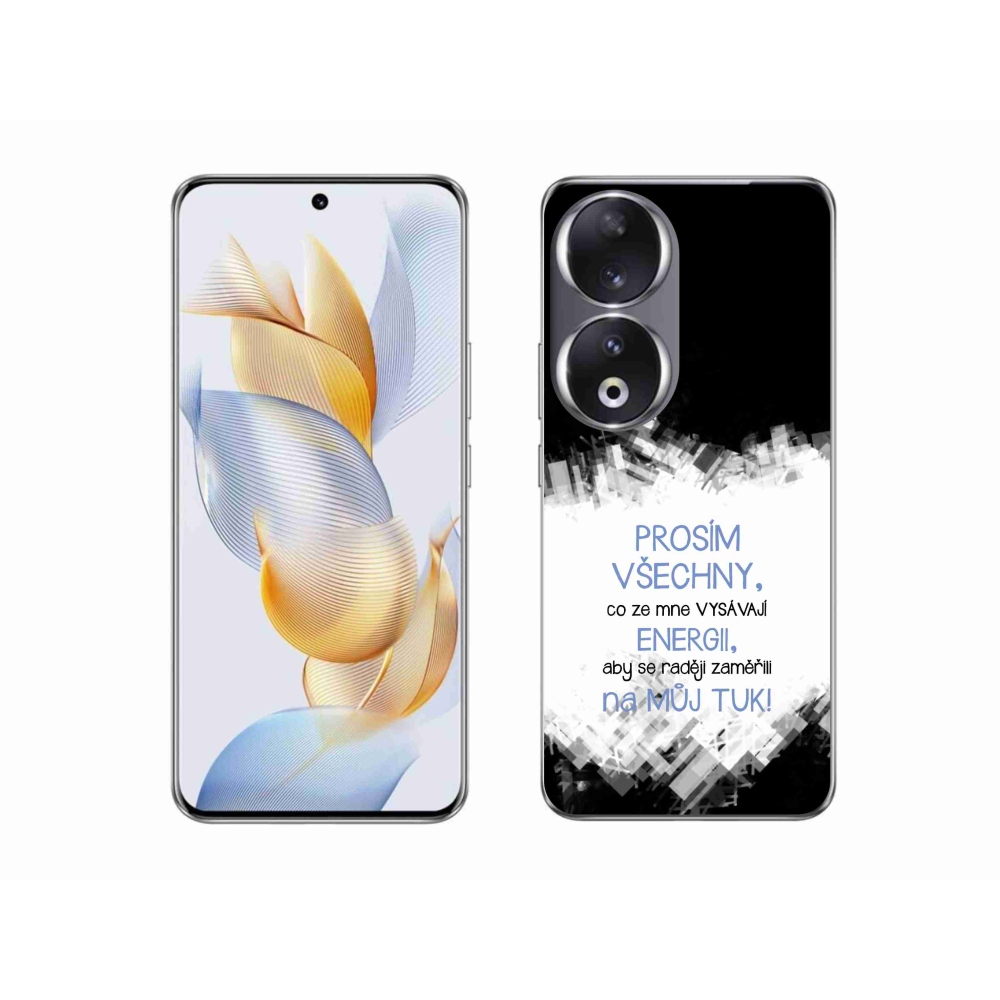 Gélový kryt mmCase na Honor 90 - vtipný text 1 modrý