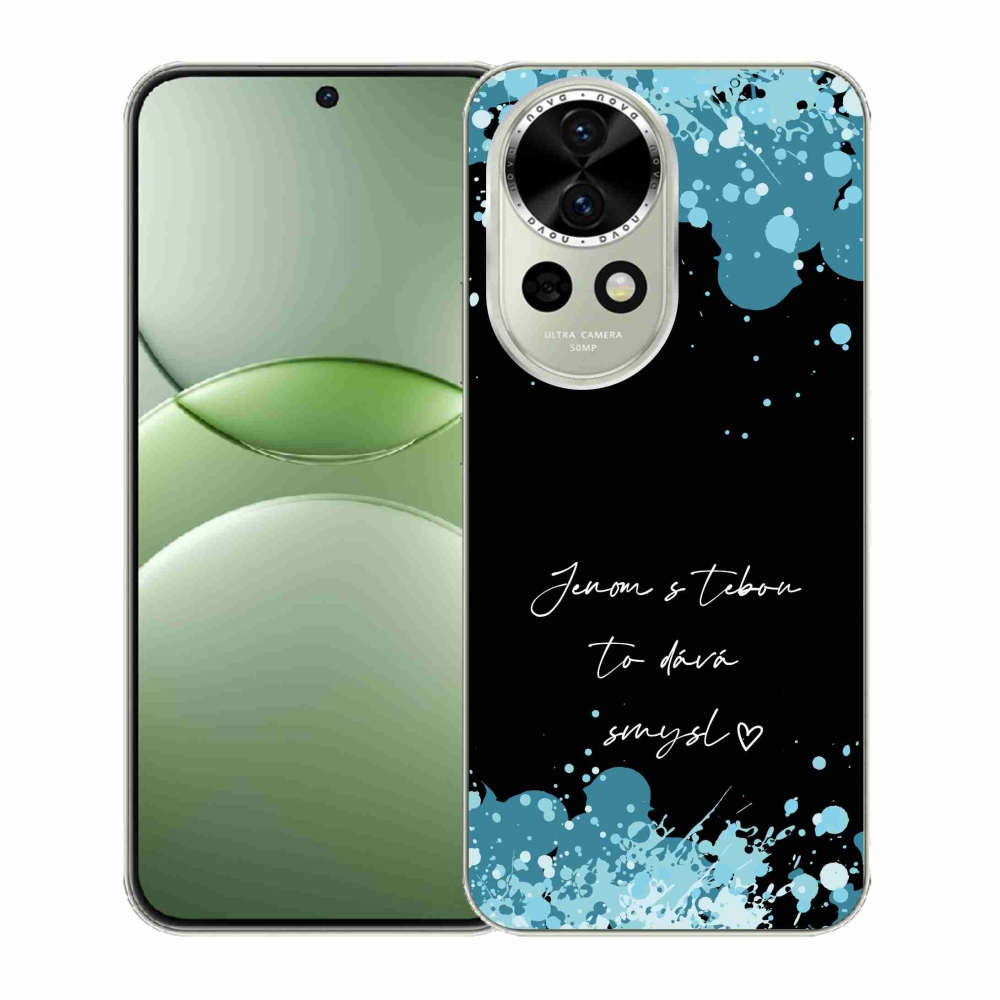 Gélový kryt mmCase na Huawei Nova 13 5G - zamilovaný text čierne pozadie