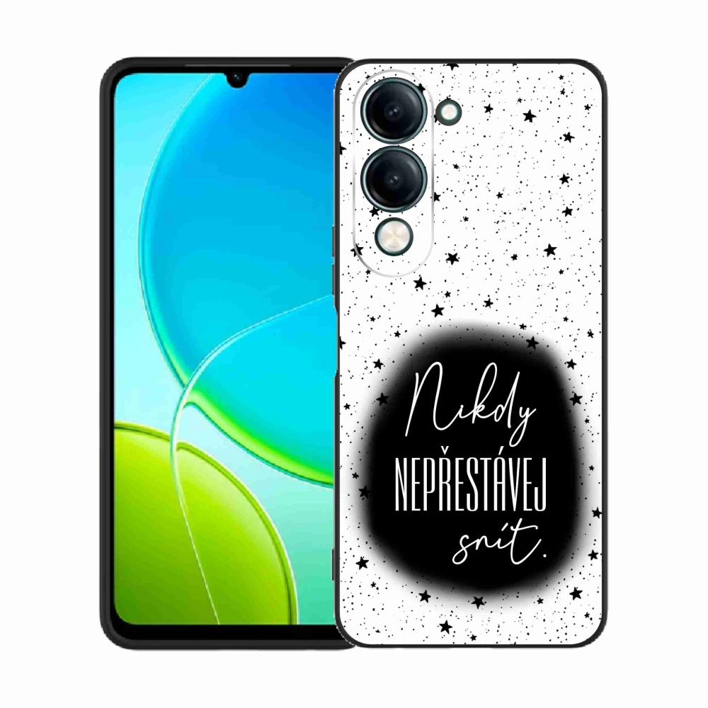 Gélový kryt mmCase na Vivo Y29s 5G - citát 1 čiernobiele pozadie