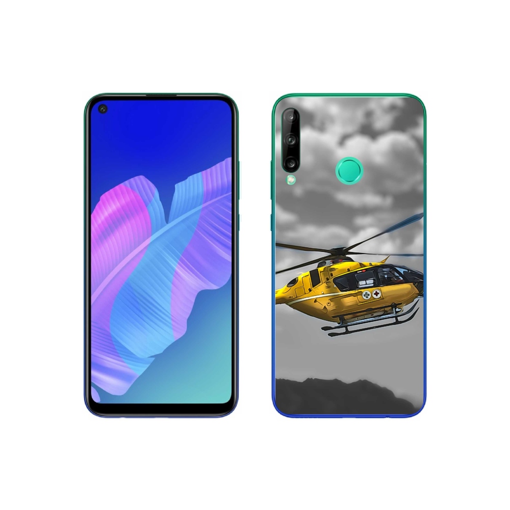 Gélový kryt mmCase na Huawei P40 Lite E - žltá helikoptéra