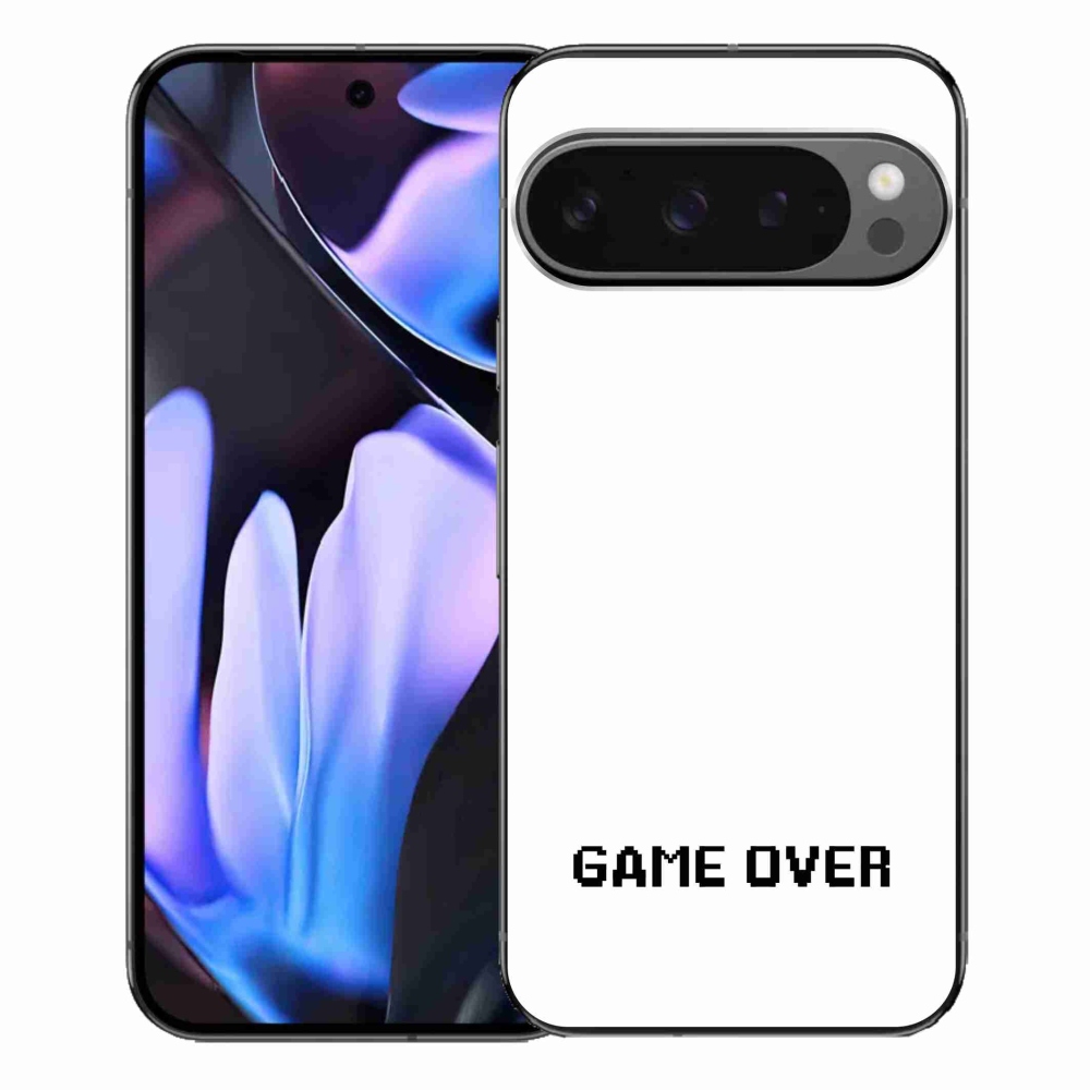 Gélový kryt mmCase na Google Pixel 9 Pro XL - game over biele pozadie