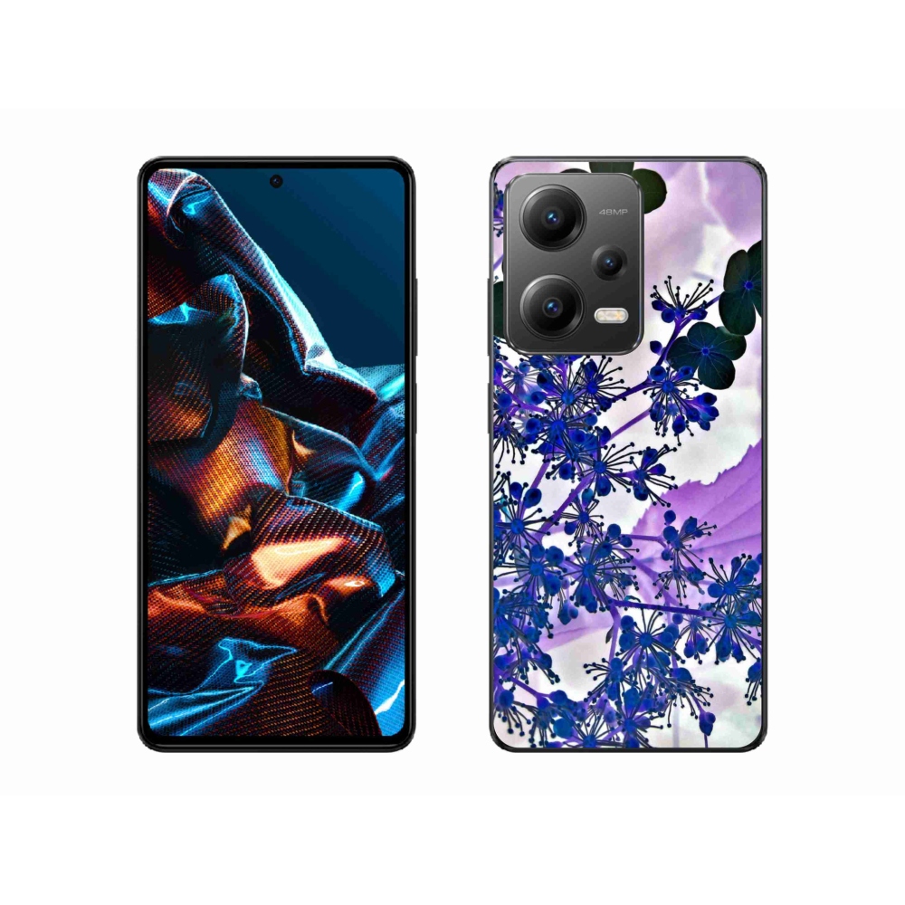 Gélový kryt mmCase na mobil Xiaomi Redmi Note 12 Pro 5G - kvet hortenzie