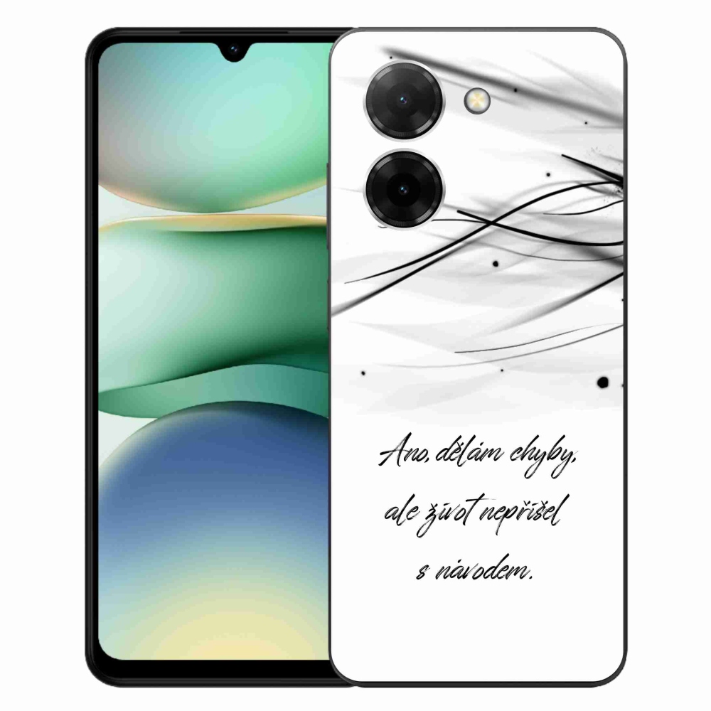 Gélový kryt mmCase na Xiaomi Redmi A5 (173.45x79.35x8.45mm) - citát biele pozadie