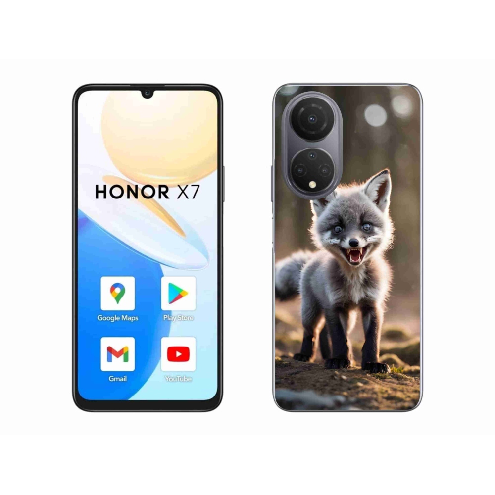 Gélový kryt mmCase na Honor X7 - rozzúrená líška