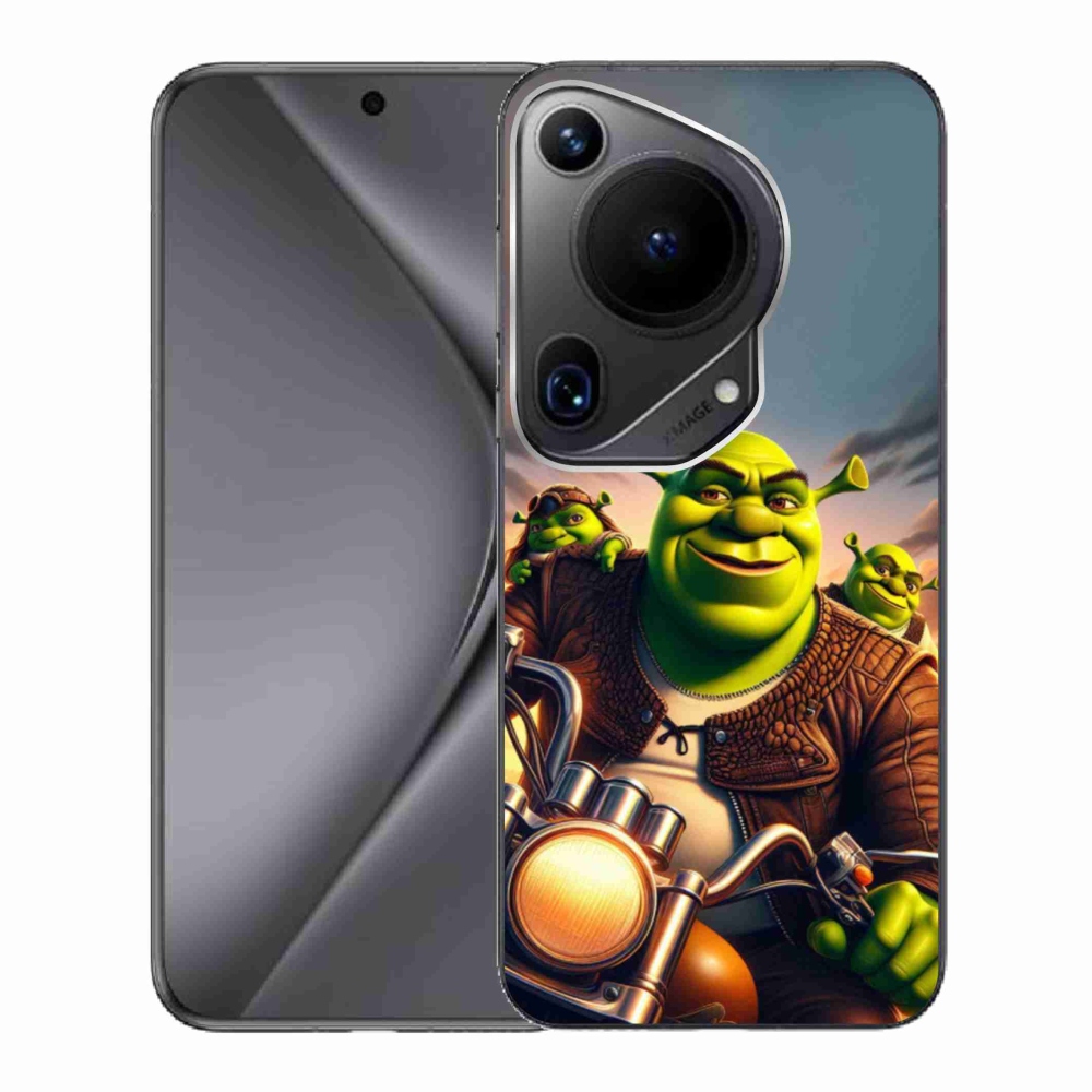 Gélový kryt mmCase na Huawei Pura 70 Ultra - shrek na motorke