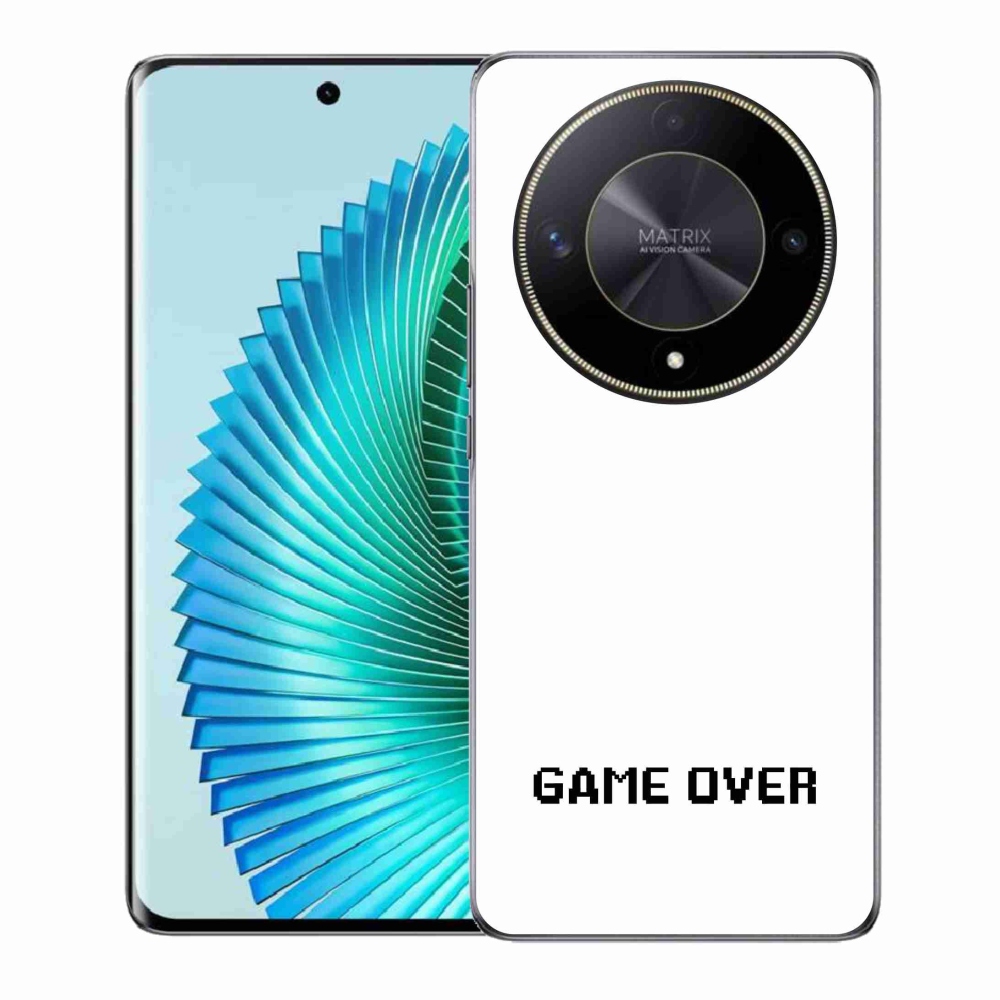 Gélový kryt mmCase na Honor Magic 6 Lite 5G - game over biele pozadie