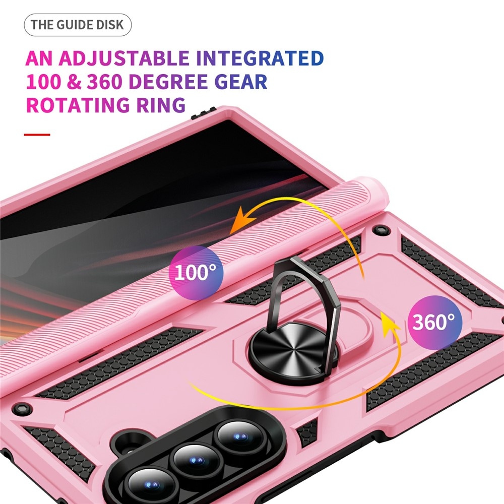 Ring odolný kryt na Samsung Galaxy Z Fold7 5G - ružový